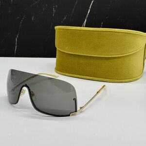 NEW GUCCI GG1560S 001 SHIELD GOLD UNISEX SUNGLASSES GUCCI